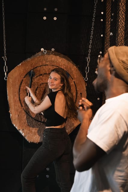 Axe Throwing Experience - The bar, beers, and the important price detail
