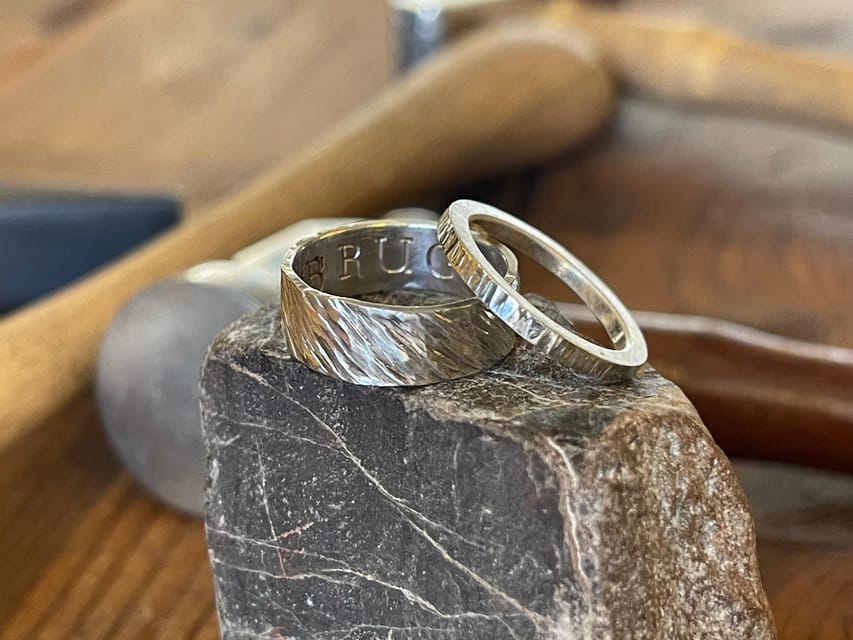 Bruges: Silver Ring-Making Workshop - Hammering silver into a ring shape