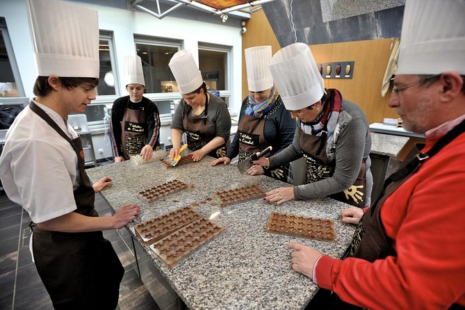 Chocolate Workshop at Choco-Story Brugge - Making mendiants, lollipops, and chocolate shapes