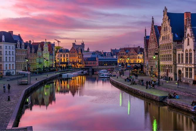 Day trip to Ghent and Atomium from Brussels - St. Michael’s Bridge and the Lys riverfront