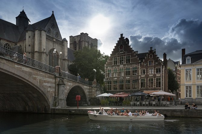 Guided Boat Trip in Ghent - The Great Meat Hall from the water