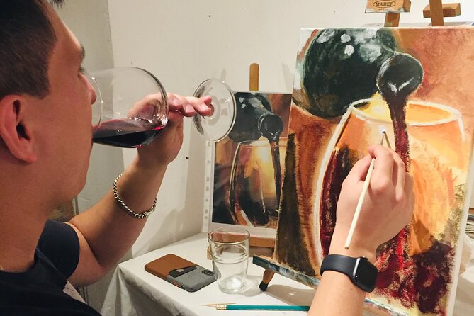 Wine and Painting Workshop Experience in Brussels - The Canvas You Take Home